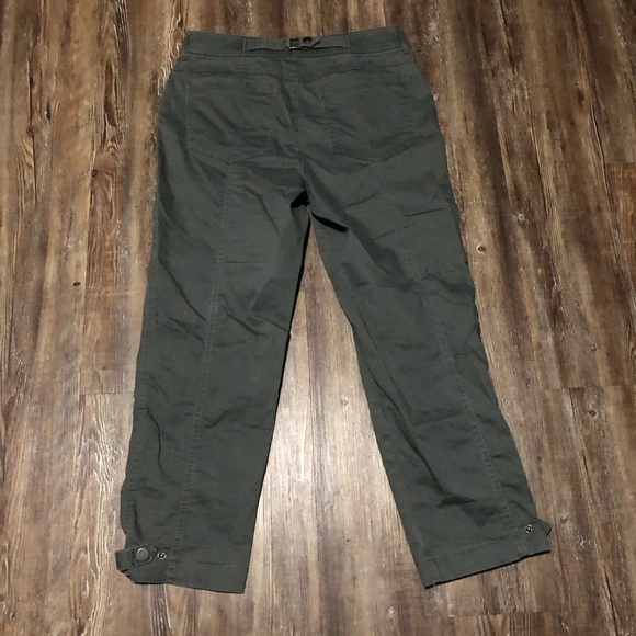 Democracy Ab Solution Utility Pants Women's 10 Gray Stretchy Two Button Casual - Picture 6 of 7